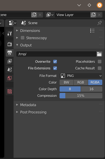 File type to export as